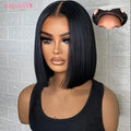 Glueless Wigs Human Hair Pre Plucked Wear and Go 5X5 Pre Cut HD Lace Closure Bob Wig Straight Short Bob Wig Human Hair for Women