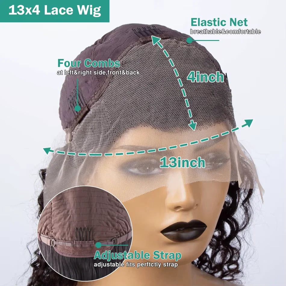 Pre Plucked Brazilian Bone Straight Human Hair Wig 100% 13X4 Transparent Lace Frontal Wig For Women 36 Inch Straight Front Wig