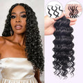 Curly Crochet Human Hair Extensions Deep Wave Pixie Curls Crochet 100% Human Hair Pre Separated Knotless Miracle Knot Braids