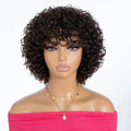 Short Curly Human Hair Wigs for Black Women P4/27/30 Short Curly Wigs for African American Glueless Human Hair Wigs